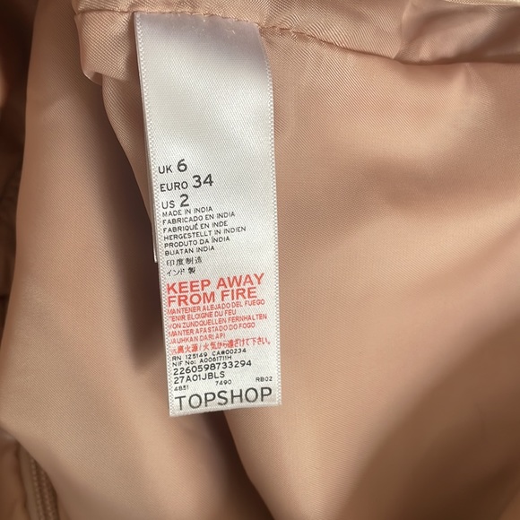 TopShop Leather Nude Skirt - Picture 4 of 6